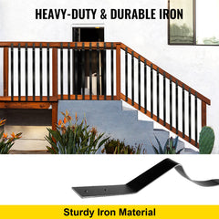 Deck Balusters, 51 Pack Metal Deck Spindles, 32.25\"x1\" Staircase Baluster with Screws, Iron Deck Railing for Wood and Composite Deck, Stylish Baluster for Outdoor Stair Deck Porch