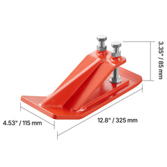 Tractor Bucket Protector, 2PCS Heavy Duty Steel Bucket Edge Protectors, Edge Tamer Anti-Skid Device with Double Hexagon Lock Nuts and Bolts, for Snow, Leave Removal & Spreading Gravel (Orange)