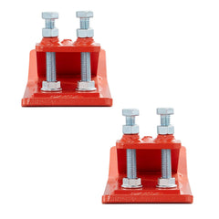 Tractor Bucket Protector, 2PCS Heavy Duty Steel Bucket Edge Protectors, Edge Tamer Anti-Skid Device with Double Hexagon Lock Nuts and Bolts, for Snow, Leave Removal & Spreading Gravel (Orange)