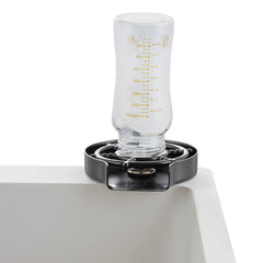 Glass Rinser 10-Hole 360 Rotating Stainless Steel Washer ABS Cup Holder