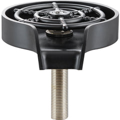 Glass Rinser, 10 Powerful Spraying Jets Rotating Cup Rinser for Sink, Wearproof ABS Kitchen Sink Faucet Cup Washer & ABS Cup Holder for Baby Bottle, Glass Cup, Wine Glass (Black Base)