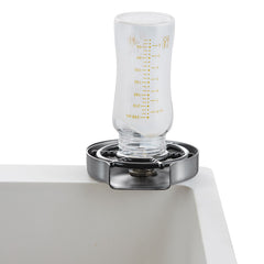 Glass Rinser 10-Hole Rotating Stainless Steel Washer ABS Cup Holder