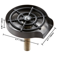 Glass Rinser 10-Hole Rotating Stainless Steel Washer ABS Cup Holder