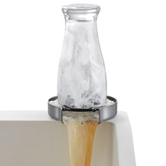 Glass Rinser 10-Hole Rotating Stainless Steel Washer ABS Cup Holder