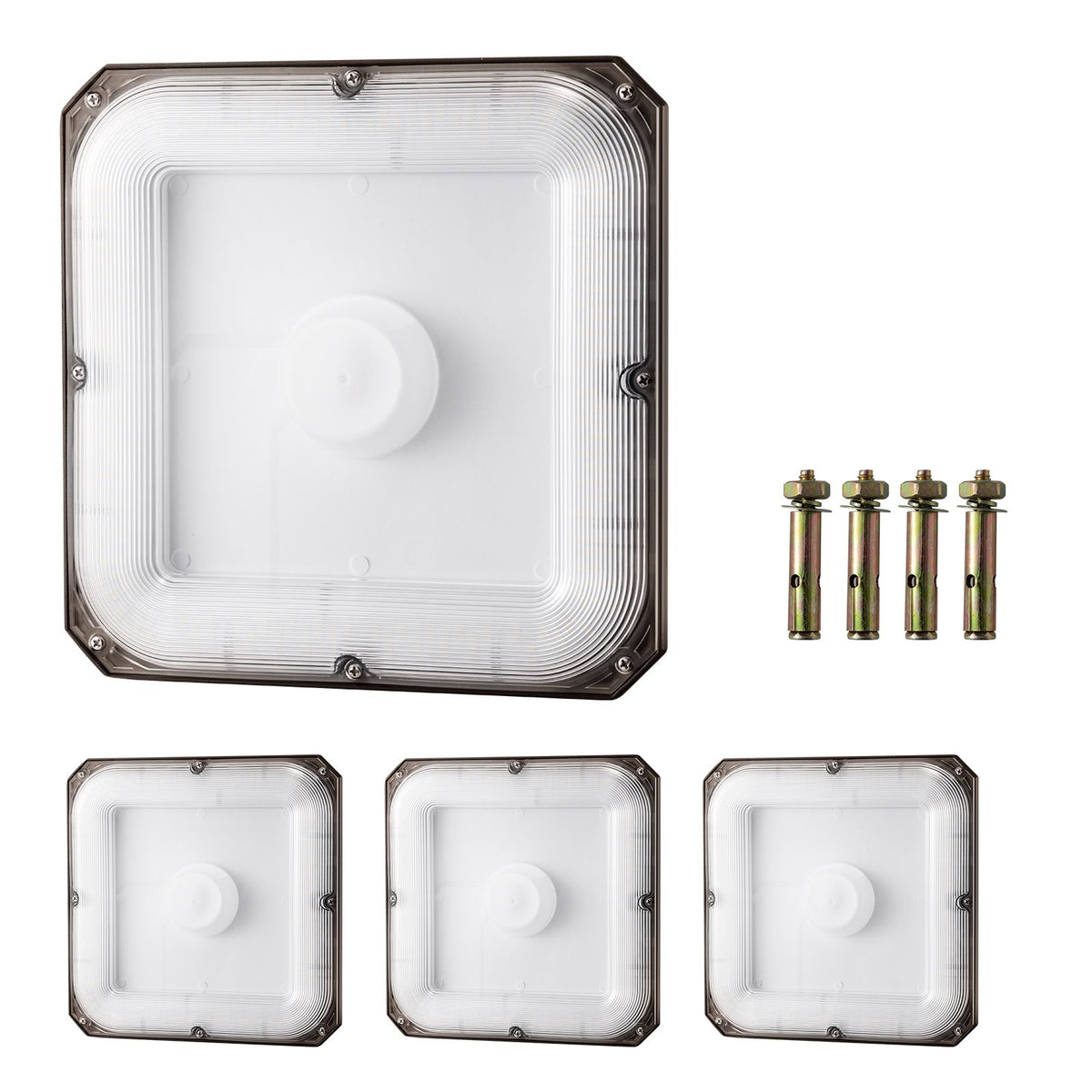 4 Pack LED Canopy Lights 80W 8800LM 5000K Daylight Outdoor Canopy Lighting