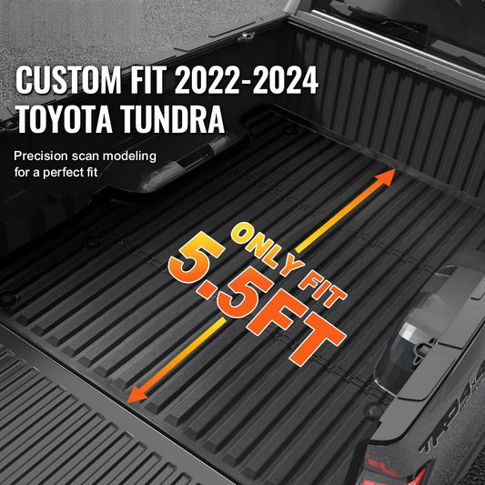 Truck Bed Mat Fit 2022-2024 Toyota Tundra TPE Truck Bed Liner Accessories