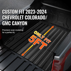 Truck Bed Mat Fit 2023-2024 Chevrolet Colorado/GMC Canyon Truck Bed Liner