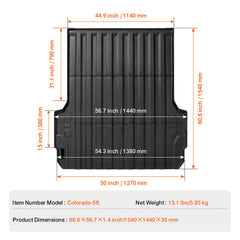 Truck Bed Mat Fit 2023-2024 Chevrolet Colorado/GMC Canyon Truck Bed Liner
