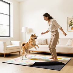 Rug Pad 2.44 x 1.52 m, Non-slip Carpet Area Pad, Rug Mat Padding with Dual Surface Felt Cushion & Rubber Gripper, Hardwood Floor Protection for All Floors, Finishes, Keeps Carpets in Place