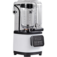 Professional Blender with Shield, Commercial Countertop Blenders, 2L Jar Blender Combo, Stainless Steel 9 Speed & 5 Functions Blender, for Shakes, Smoothies, Peree, and Crush Ice, White
