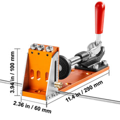 Pocket Hole Jig Kit, 34 Pcs Pocket Hole Jig System with C-clamp, Fixture, Step Drills, Wrenches, Drill Stop Rings, Square Drive Bits, Toolbox, for DIY Carpentry Projects, Adjustable