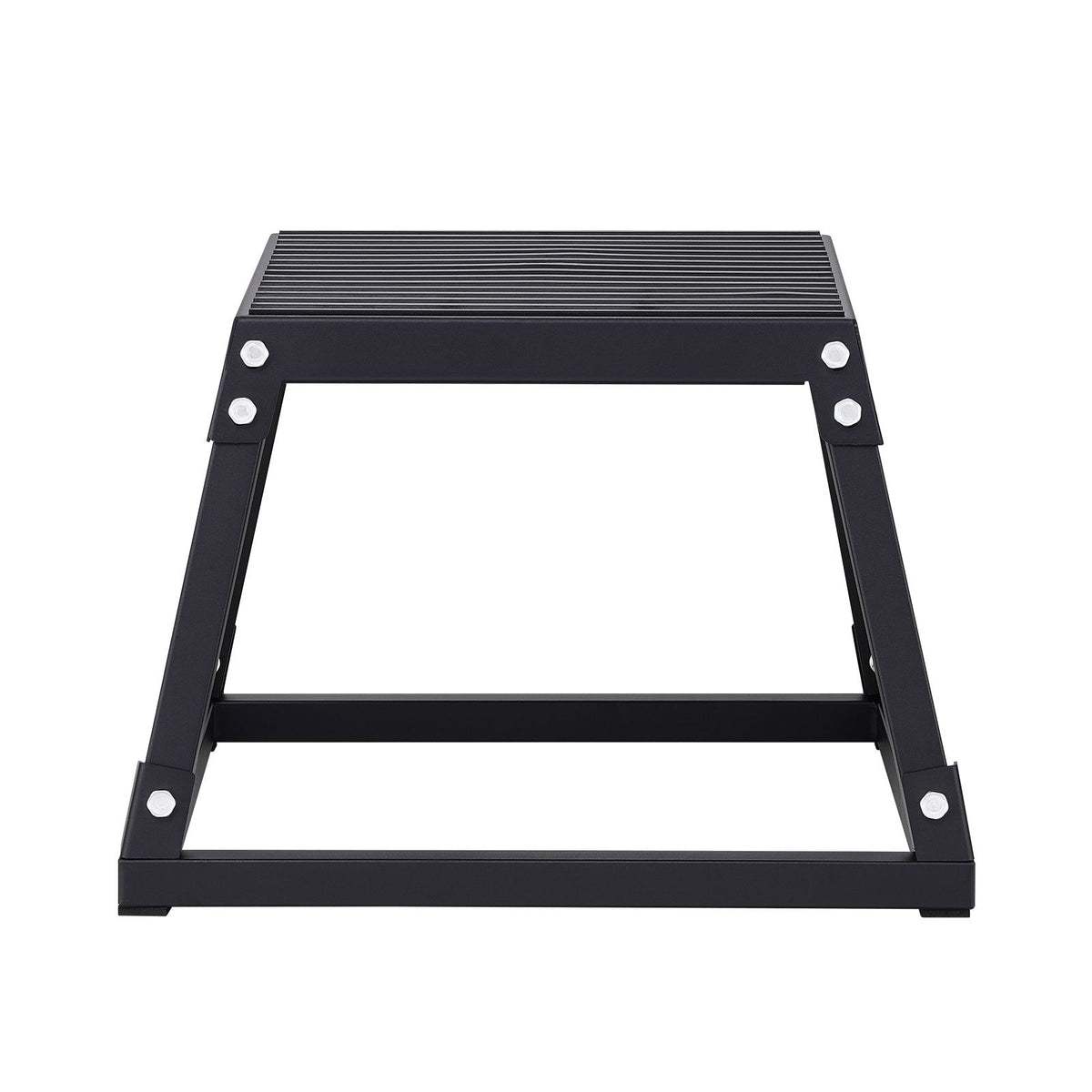 Plyometric Jump Box, 12 Inch Plyo Box, Steel Plyometric Platform and Jumping Agility Box, Anti-Slip Fitness Exercise Step Up Box for Home Gym Training, Conditioning Strength Training, Black