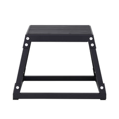Plyometric Jump Box, 12 Inch Plyo Box, Steel Plyometric Platform and Jumping Agility Box, Anti-Slip Fitness Exercise Step Up Box for Home Gym Training, Conditioning Strength Training, Black