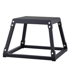 Plyometric Jump Box, 12 Inch Plyo Box, Steel Plyometric Platform and Jumping Agility Box, Anti-Slip Fitness Exercise Step Up Box for Home Gym Training, Conditioning Strength Training, Black