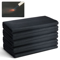 Carbon Felt Welding Blanket 4 Pack, 37" x 36" Flame Retardant Welding Blanket, Up To 1800°F Heat Resistant Blanket Set, Cuttable Carbon Fiber Fire Retardant Insulation Welding Mat Pad