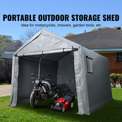 Protable Stotage Shelter Garage Stotage Shed 7 x 12 x 7.36ft & Zipper Door