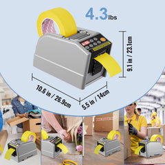 Automatic Tape Dispenser, Self-Adhesive Electric Tape Cutter, 25 W Packaging Machine, Tape Cutter, 6-60 mm Tape Width, Electric Tape Cutter Packaging Machine