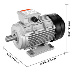 2.2KW Electric Motor 2890 rpm, AC 400V 4.7A, 90L, B3 Frame, Air Compressor Motor 3-Phase, 24mm Keyed Shaft, CW/CCW Rotation for Agricultural Machinery and General Equipment