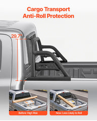 Truck Bed Roll Bar Universal Chase Rack for Full-Size Pickup Carbon Steel