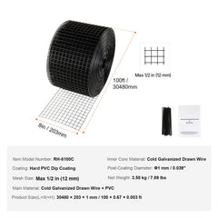 8in x 100ft Solar Panel Bird Guard Critter Guard Roll Kit 50pcs Tire Wires