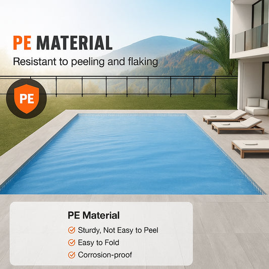 Solar Pool Cover, 24 x 12 ft Rectangle Solar Blanket for Pools, Inground Above Ground Swimming Pool Solar Cover, 12 mil Solar Covers Blue