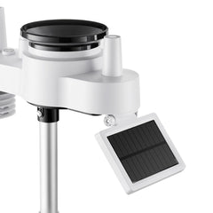 7-in-1 Wireless Weather Station, 190.5 mm VA Display, Solar Powered Outdoor Sensor, Rain Gauge, Indoor Outdoor for Weather Forecast, Temperature, Humidity, Wind Speed and Direction (No WiFi)