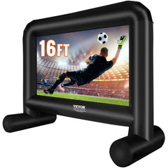 Inflatable Movie Screen, 16 FT Inflatable Projector Screen for Outside with Blower and Carrying Bag, Front/Rear Projection, Oxford Fabric Blow Up Screen for Outdoor Parties Backyard Movie Night