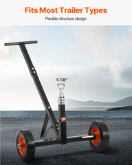Trailer Dolly, 1000lbs Tongue Weight Capacity, Carbon Steel Trailer Mover with 2 inch Ball, 14 inch Pneumatic Tires, Portable Tow Dolly for Moving RV Trailer