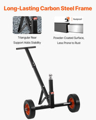 Trailer Dolly, 1000lbs Tongue Weight Capacity, Carbon Steel Trailer Mover with 2 inch Ball, 14 inch Pneumatic Tires, Portable Tow Dolly for Moving RV Trailer