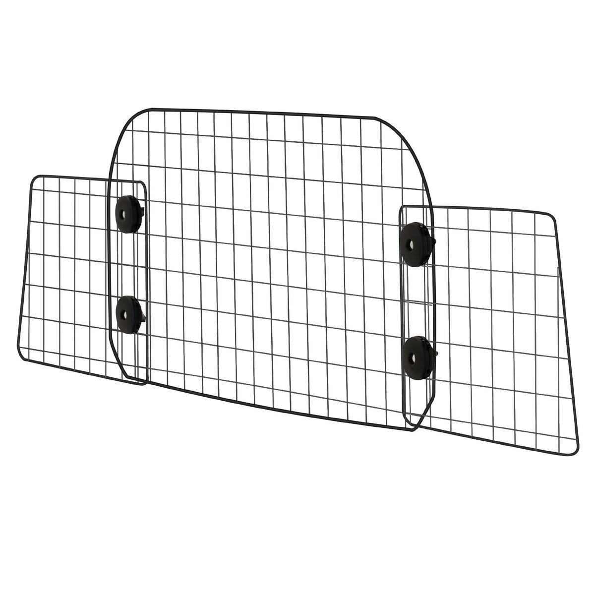 Dog Car Barrier, 96.5-168.5cm Adjustable Car Divider for Trunk Cargo Area, Universal-Fit Back Seat Heavy-Duty Wire Mesh Dogs Separator Guard Net, Vehicle Pet Barrier for Sedans, Trucks and SUVs