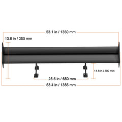 GT Wing Car Spoiler, 53.1 inch Universal Spoiler with Double Deck, Adjustable Lightweight Aluminum, Car Rear Spoiler Wing, Racing Spoiler BGW/JDM Drift Black