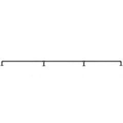 Pipe Stair Handrail, 3m Staircase Handrail, 200KG Load Capacity Carbon Steel Pipe Handrail, Industrial Pipe Handrail with Wall Mount Support, Round Corner Wall Handrailing for Indoor, Outdoor
