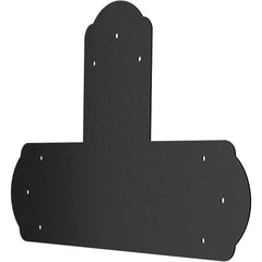 Black T Mending Plate T-shape 8 PCs 6" Flat Connector Post to Beam Bracket