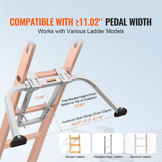 Ladder Stabilizer with Wing Span Heavy Duty Steel Roof Hook Stabilizer