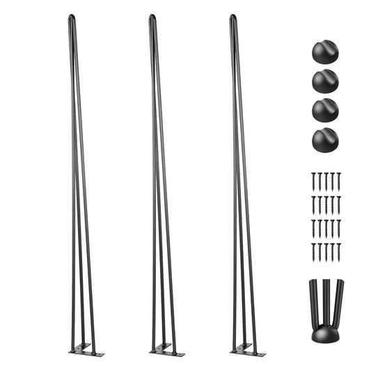Hairpin Table Legs 40 inch, Set of 4 DIY Desk Table Legs 3 Rods Heavy Duty