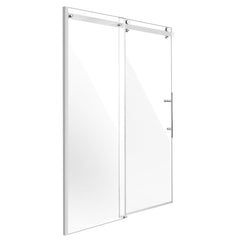 Frameless Shower Door 58-59" x 75" SGCC Tempered Glass 5/16" Chrome
