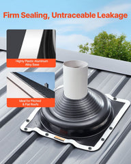 2 Pcs Metal Roof Pipe Flashing Boots Fit 170-355 mm Pipe High Temp EDPM