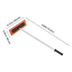  Snow Roof Rake, 1.2m Long Reach Car Roof Snow Scraper, 45cm Foam Blade for No Scratches, Non-Slip Handle, Lightweight Snows Removal Tool for Vehicle Garage Rooftop Leaves Debris Clearing