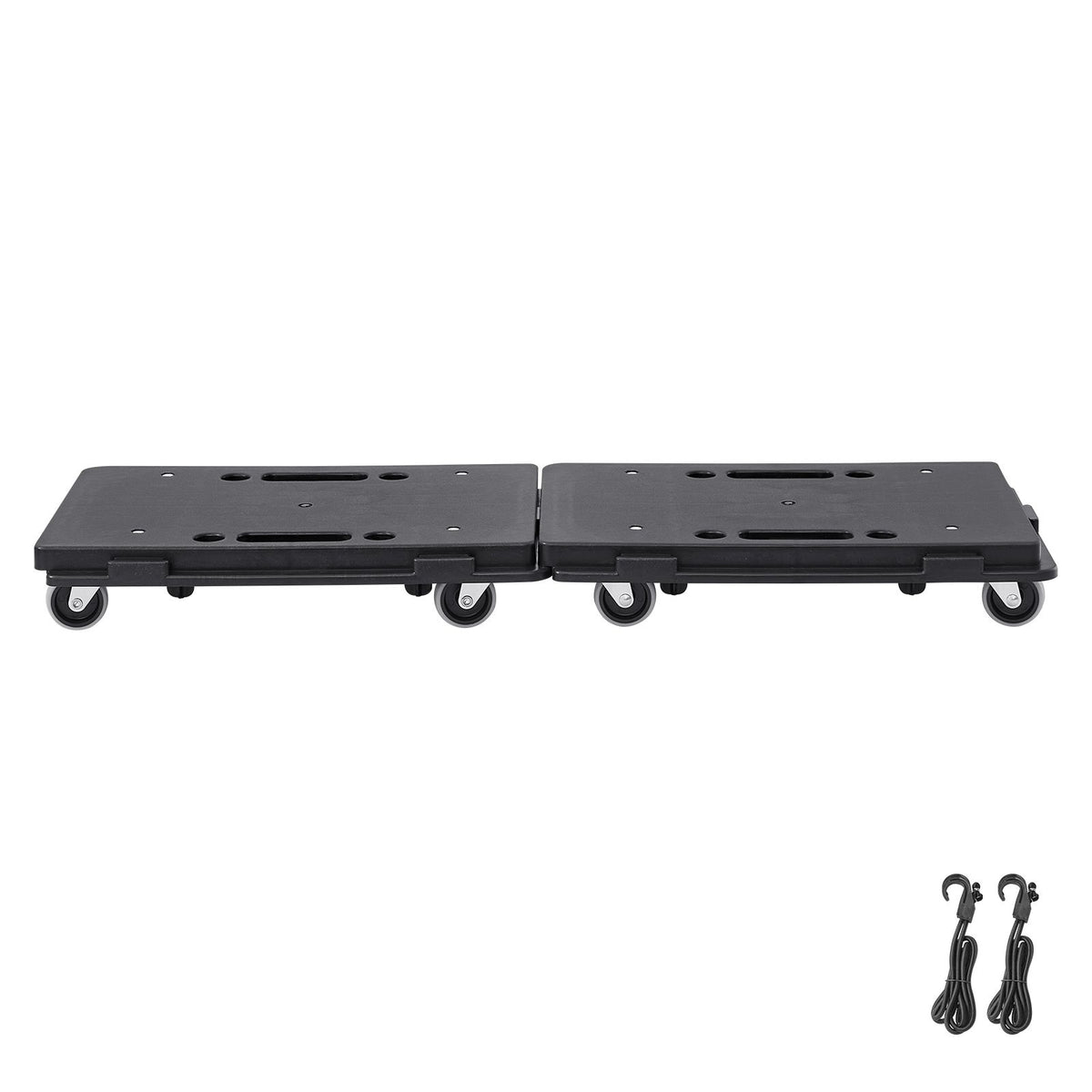 Furniture Dolly, 500 lbs Capacity Each Count, Furniture Mover with Wheels, Portable Moving Rollers 4 Wheels Heavy Duty, Small Flat Dolly Cart with Interlocking for Heavy Furniture, 2 Pack, Black
