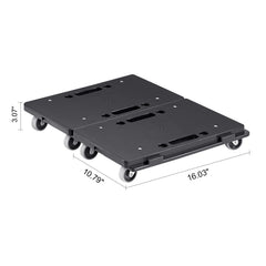 Furniture Dolly, 500 lbs Capacity Each Count, Furniture Mover with Wheels, Portable Moving Rollers 4 Wheels Heavy Duty, Small Flat Dolly Cart with Interlocking for Heavy Furniture, 2 Pack, Black