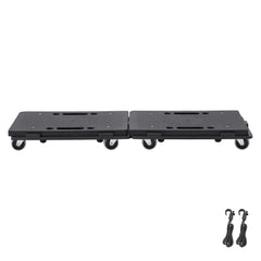 Furniture Dolly, 500 lbs Capacity Each Count, Furniture Mover with Wheels, Portable Moving Rollers 4 Wheels Heavy Duty, Small Flat Dolly Cart with Interlocking for Heavy Furniture, 2 Pack, Black