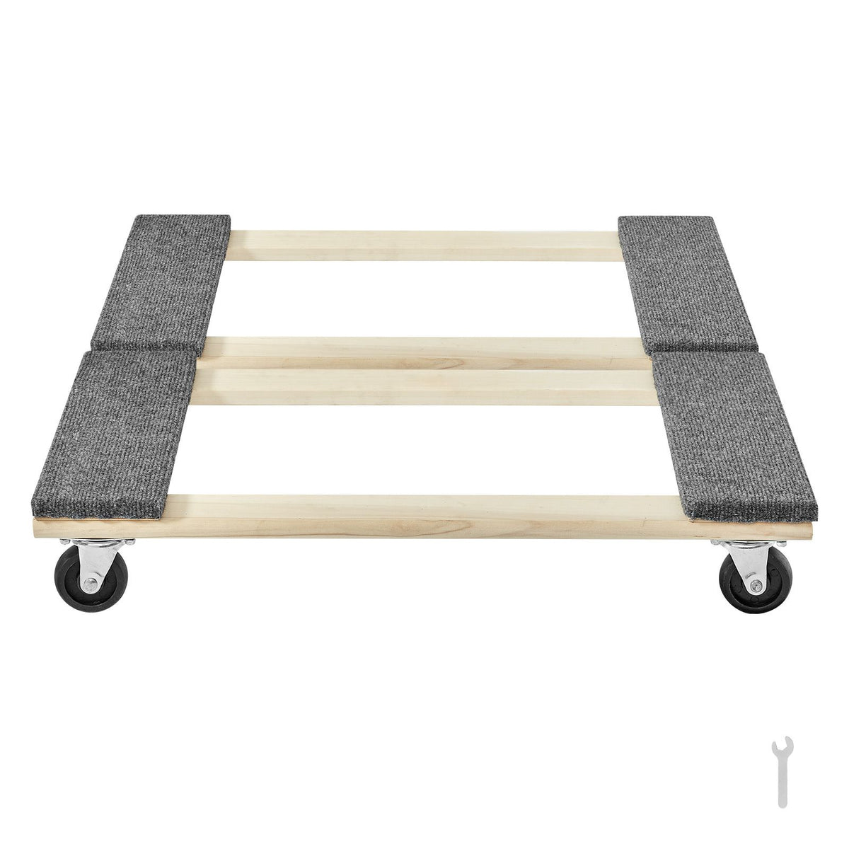 Furniture Dolly, 454kg Each Load Capacity, 2 Packs, 457.2x762mm, 8x76mm PP Swivel Casters, Heavy Duty Hardwood Furniture Moving Dolly, Mover's Dolly, Moving Cart with Wheels for Heavy Furniture