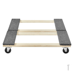 Furniture Dolly, 454kg Each Load Capacity, 2 Packs, 457.2x762mm, 8x76mm PP Swivel Casters, Heavy Duty Hardwood Furniture Moving Dolly, Mover's Dolly, Moving Cart with Wheels for Heavy Furniture