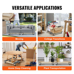 Furniture Dolly, 454kg Each Load Capacity, 2 Packs, 457.2x762mm, 8x76mm PP Swivel Casters, Heavy Duty Hardwood Furniture Moving Dolly, Mover's Dolly, Moving Cart with Wheels for Heavy Furniture