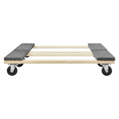 Furniture Dolly, 454kg Each Load Capacity, 2 Packs, 457.2x762mm, 8x76mm PP Swivel Casters, Heavy Duty Hardwood Furniture Moving Dolly, Mover's Dolly, Moving Cart with Wheels for Heavy Furniture