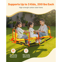 Kids Seesaw 90 kg Capacity Metal Rocking Teeter Totter with Handles