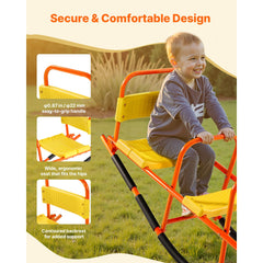 Kids Seesaw 90 kg Capacity Metal Rocking Teeter Totter with Handles