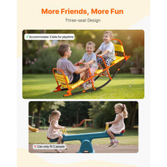 Kids Seesaw 90 kg Capacity Metal Rocking Teeter Totter with Handles