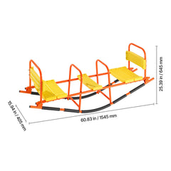 Kids Seesaw 90 kg Capacity Metal Rocking Teeter Totter with Handles
