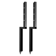 Fence Post Anchor Repair Kit, 2 Pack Inner Diameter 5 x5 cm Heavy Duty Steel Fence Post Support Stakes, Anchor Ground Spike for Repair Tilted, Broken Wood Fence Post